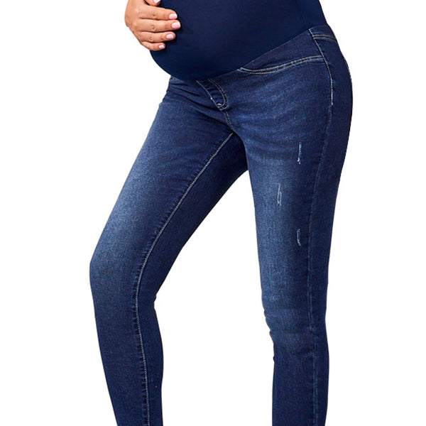 Momsmood Over Belly Comfy Stretch High Waisted Denim Pregnancy Pants Maternity Skinny Jeans