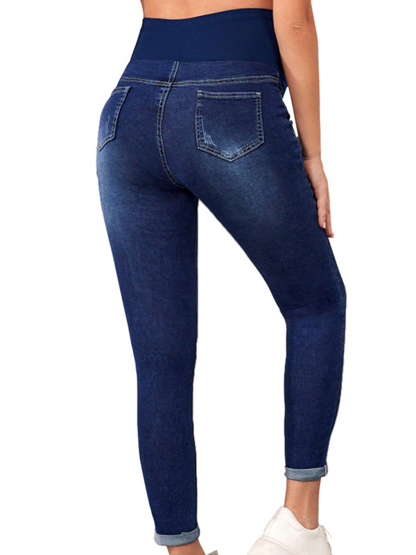 Momsmood Over Belly Comfy Stretch High Waisted Denim Pregnancy Pants Maternity Skinny Jeans