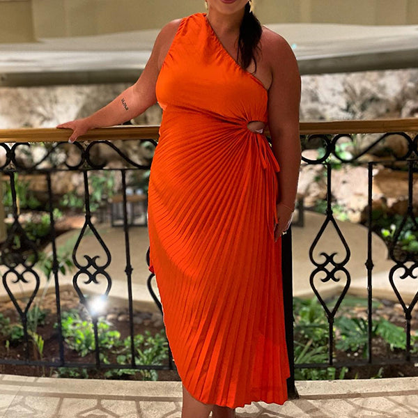 Momsmood Red Oblique Shoulder Ruched Skeleton Vacation Beach Maternity Photoshoot Maxi Dress