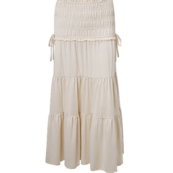 Momsmood Ivory White Two Piece Set Off Shoulder Ruffle Falbala Bodycon Elegant Maternity Boho Photoshoot Baby Shower Maxi Dress