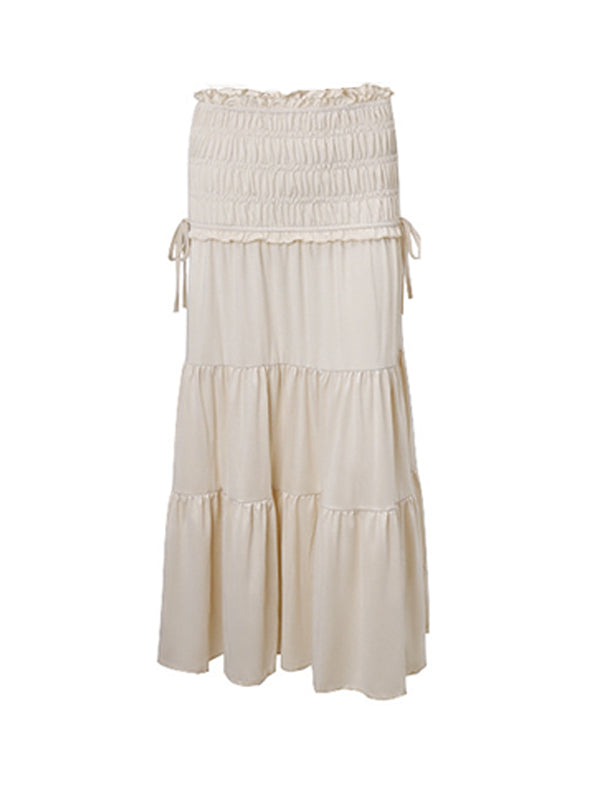 Momsmood Ivory White Two Piece Set Off Shoulder Ruffle Falbala Bodycon Elegant Maternity Boho Photoshoot Baby Shower Maxi Dress