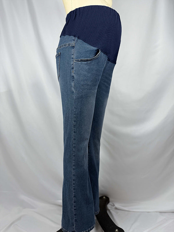 Momsmood Belly Support Flared Trousers Jeans Maternity Bottoms