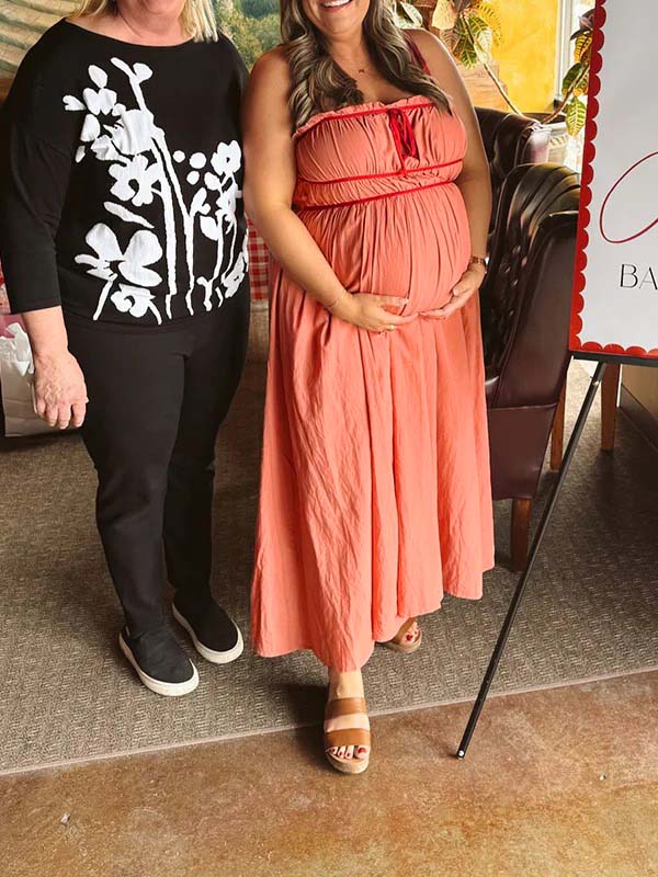 Momsmood Red Lace-up Spaghetti Strap Ruched Daily Going out Baby Shower Maternity Photoshoot Maxi Dress
