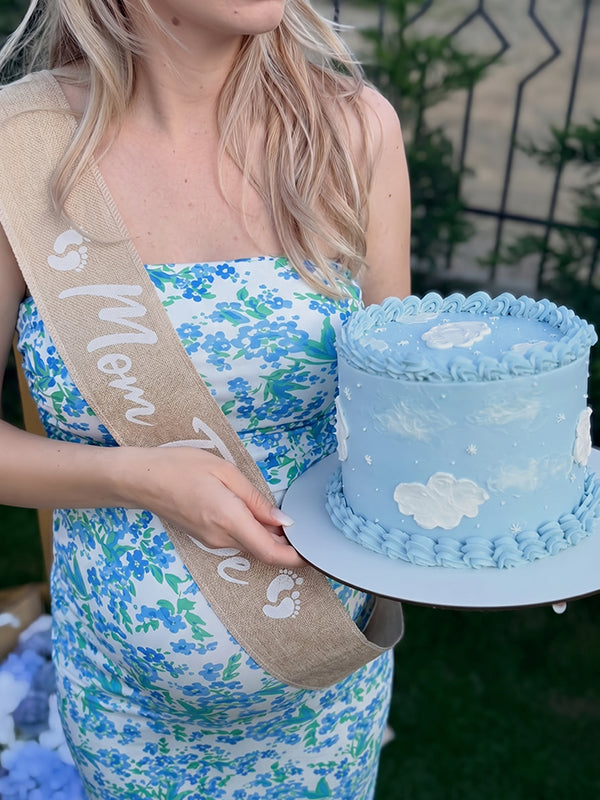 Blue Floral Strapless Bodycon Maternity Maxi Dress