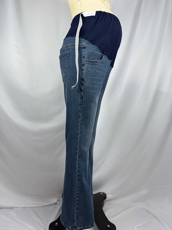 Momsmood Belly Support Flared Trousers Jeans Maternity Bottoms