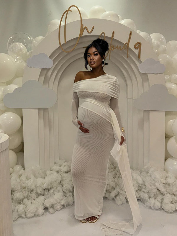 Outfits To Wear To A Baby Shower As A Guest Momsmood White Mesh Irregular Ruched Draped Outfits To Wear To A Baby Shower As A Guest Momsmood White Mesh Irregular Ruched Draped
