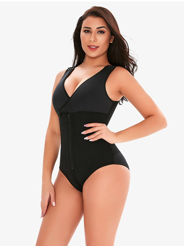 Momsmood Plus Size Zipper Adjustable Shoulder Strap Tummy Control Breastfeeding Maternity Bodysuit Postpartum Nursing Shaper