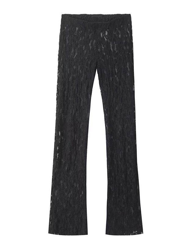 Momsmood  Black Lace Sheer 2-in-1 Long Sleeve Bodysuit Bodycon Photoshoot Maternity Jumpsuits