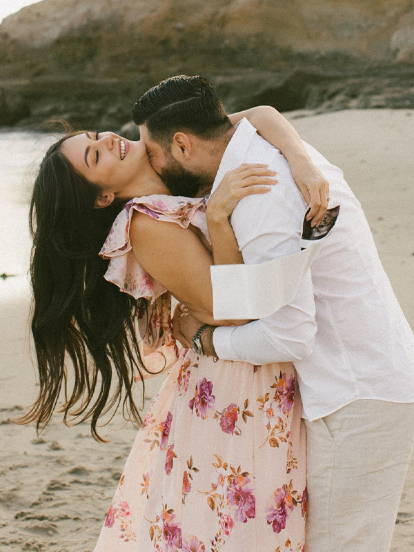 Momsmood Pink Stamp Duty Cross Chest Open Back Vacation Beach Maternity Photoshoot Maxi Dress