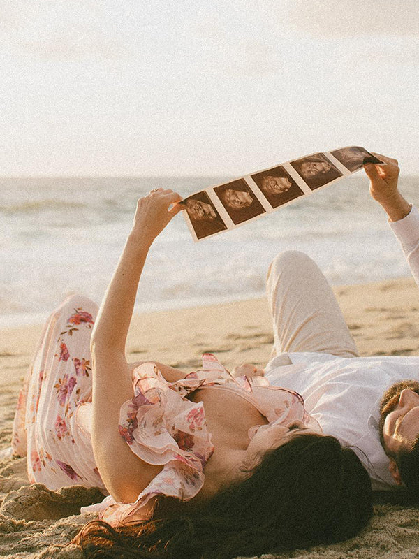 Momsmood Pink Stamp Duty Cross Chest Open Back Vacation Beach Maternity Photoshoot Maxi Dress