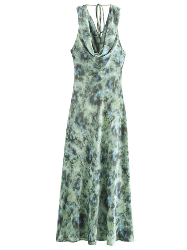 Halter Neck Stamp Duty Maternity Baby Shower Maxi Dress