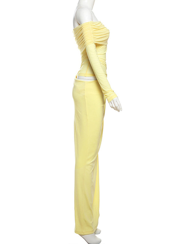 Momsmood Off Shoulder Cut Out Grenadine Splicing Sheer Ruched Baby Shower Maternity Maxi Dress