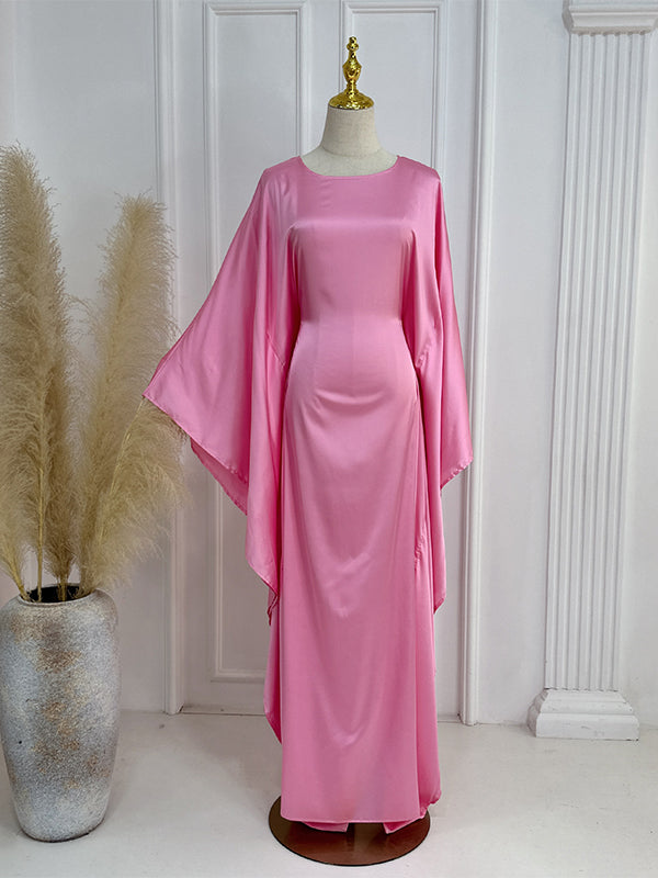 Momsmood Silk Kimono Sleeve Photoshoot Gender Reveal Baby Shower Maternity Maxi Dress
