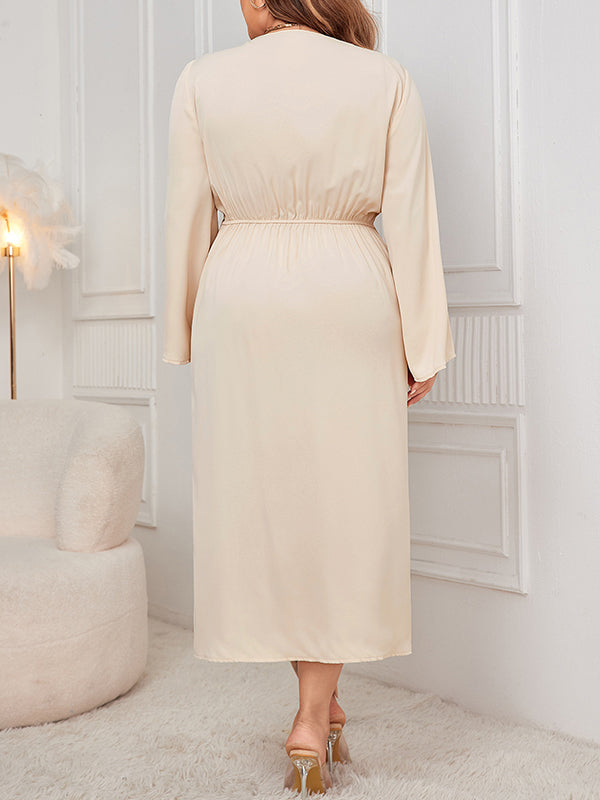 Momsmood Sashes Irregular Maternity Midi Dresses