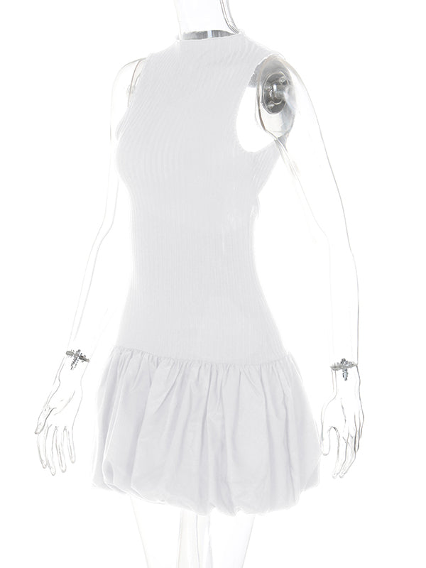 Momsmood Tutu Backless Band Neck Chic Photoshoot Gender Reveal Baby Shower Maternity Mini Dress