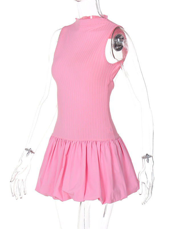 Momsmood Tutu Backless Band Neck Chic Photoshoot Gender Reveal Baby Shower Maternity Mini Dress