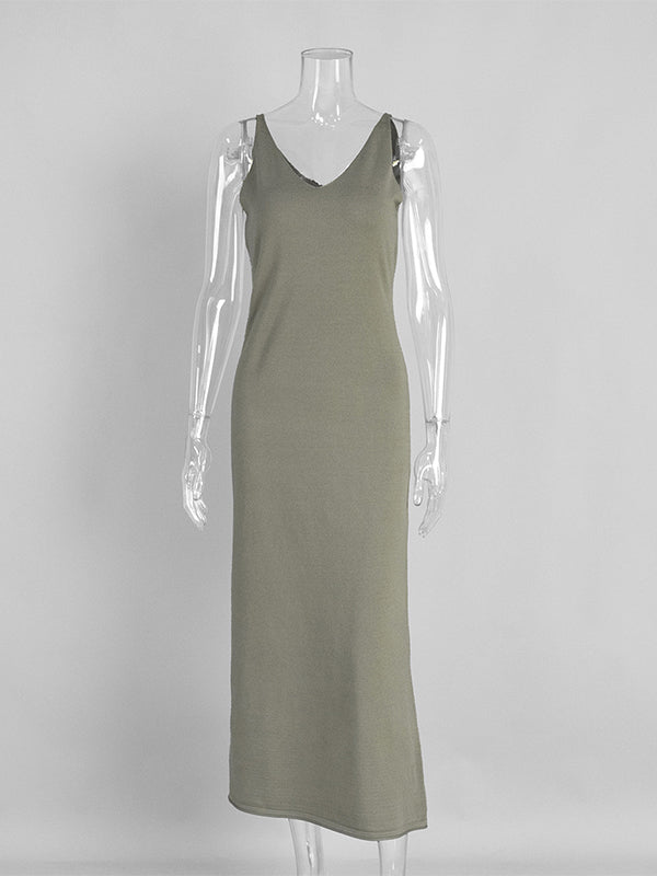 Momsmood Knit 2 Pieces Knit Belted Photoshoot Maternity Maxi Sweater Dress