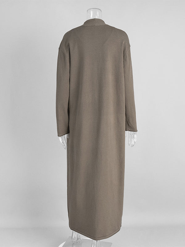 Momsmood Knit 2 Pieces Knit Belted Photoshoot Maternity Maxi Sweater Dress