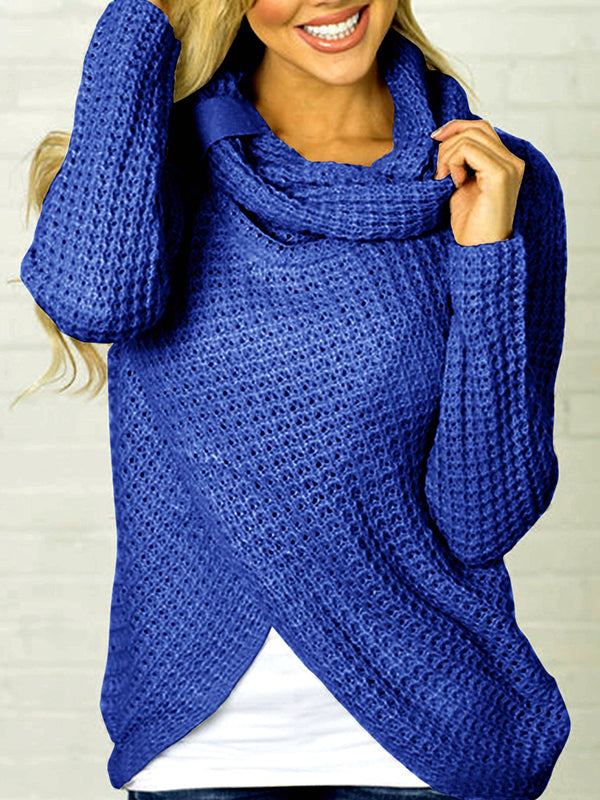 Momsmood Denim blue Buttons Solid Color Oversize Maternity  Sweater