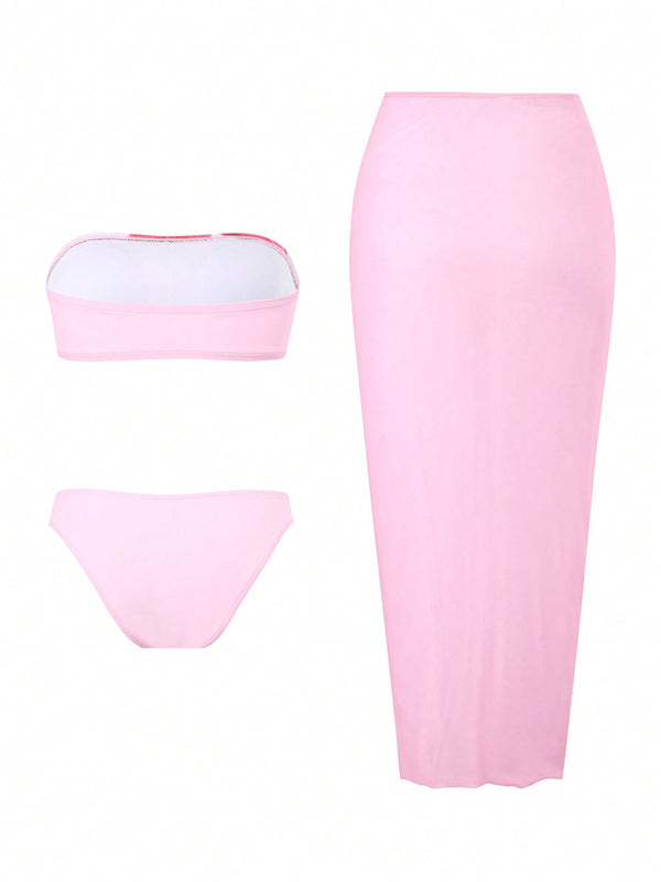 Momsmood 2-in-1 Flowers Bikini Beach Vacation Maternity Swimwear