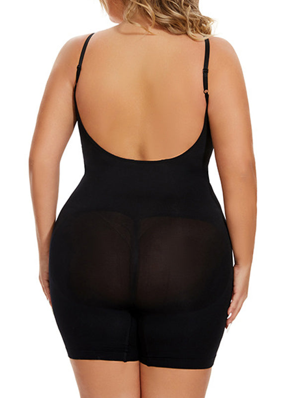 Momsmood Open Back Spaghetti Straps Catsuit Maternity Jumpsuits