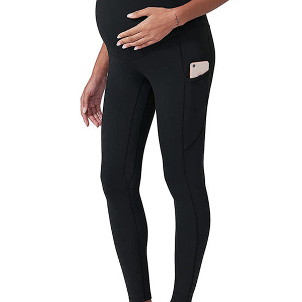 Momsmood Over Belly Pockets Comfy Stretchy Maternity Yoga Leggings